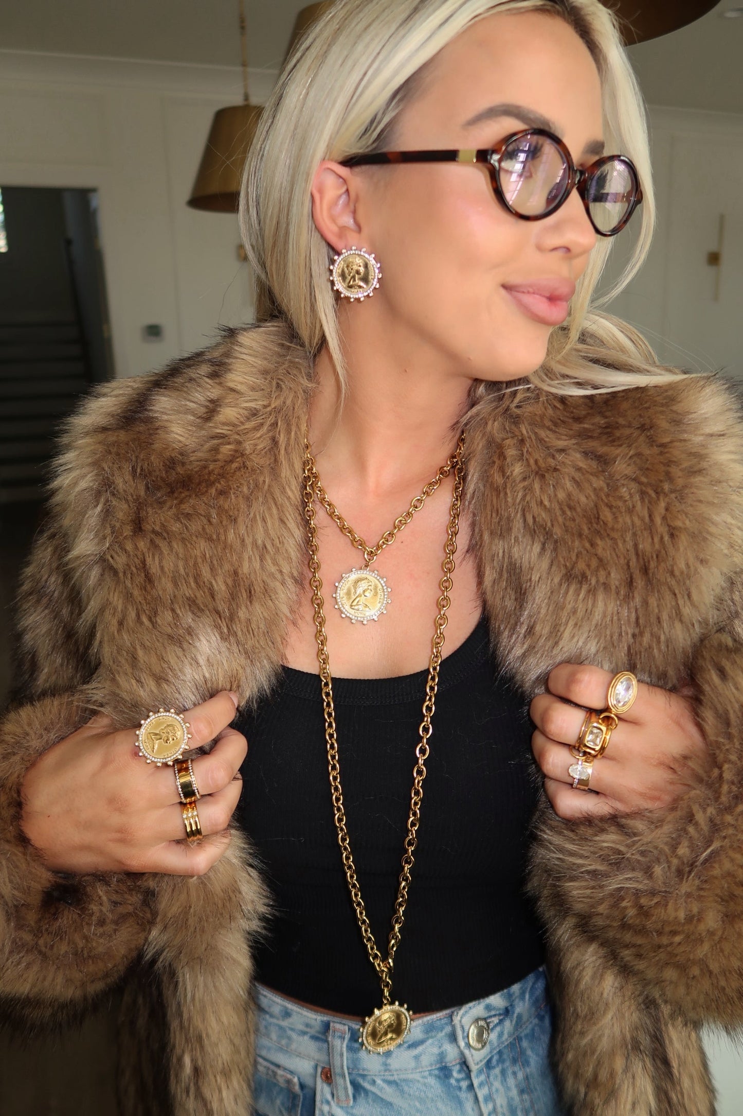 XL COIN NECKLACE - Triple Charm Boutique