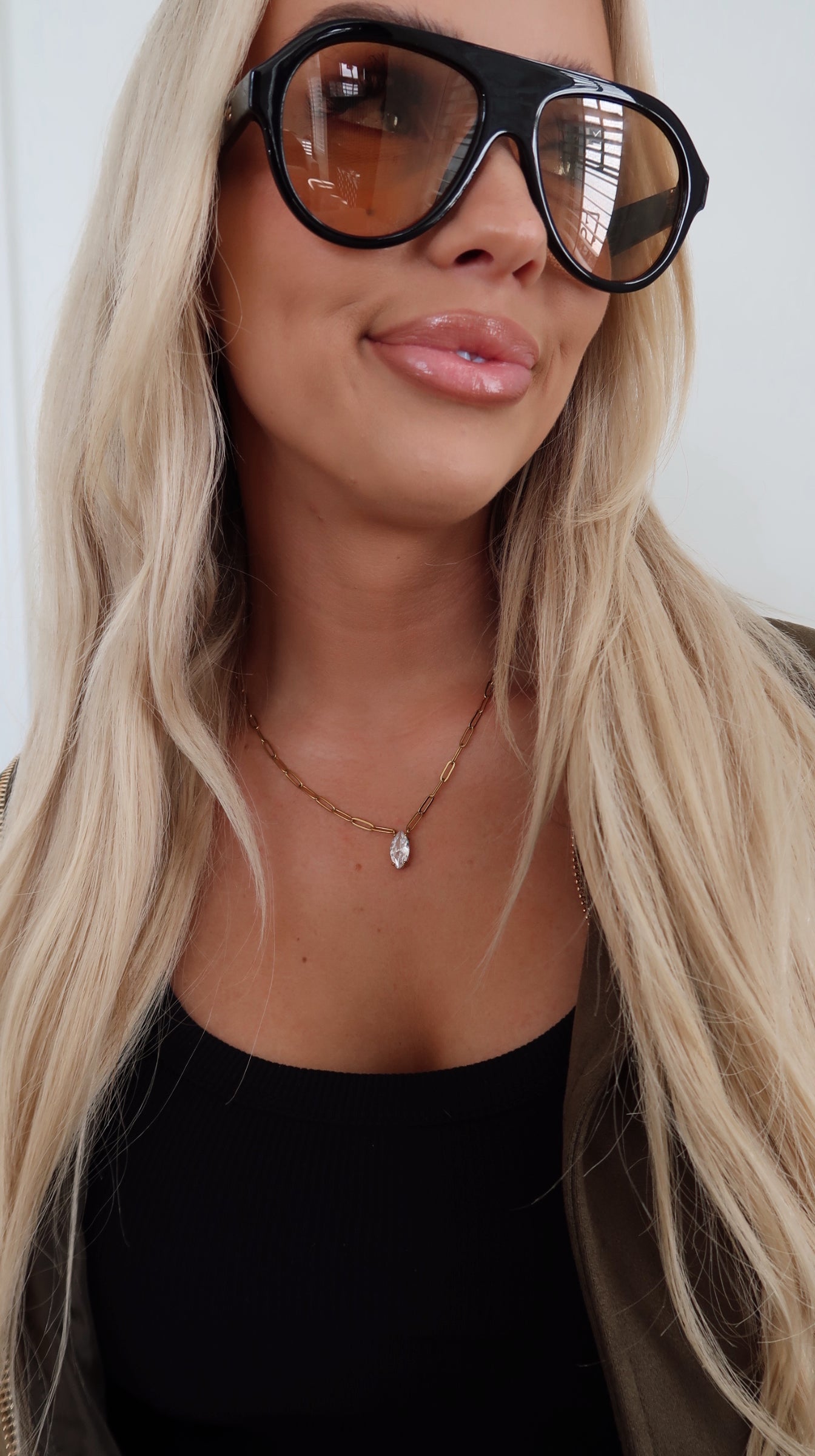 GOLD + DIAMOND PENDANT NECKLACE - Triple Charm Boutique