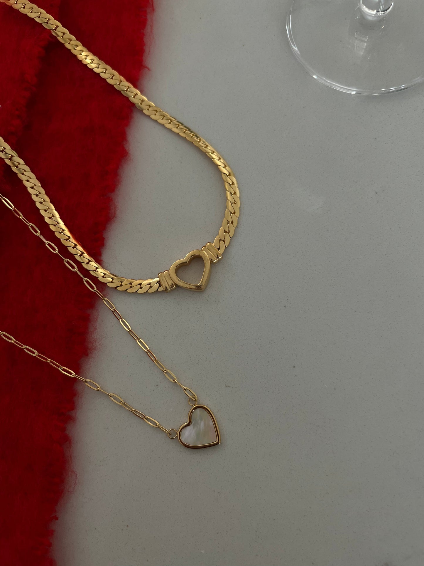 WHITE HEART NECKLACE - Triple Charm Boutique
